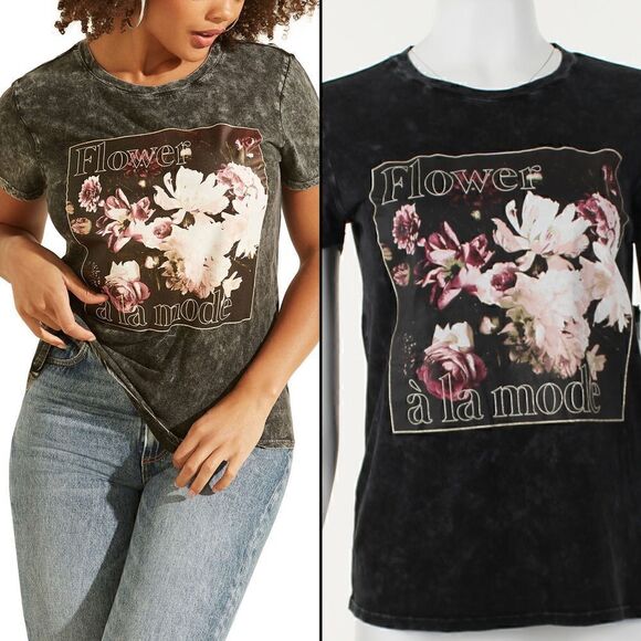 Guess Flower Alamode Graphic T-Shirt - Picture 1 of 5
